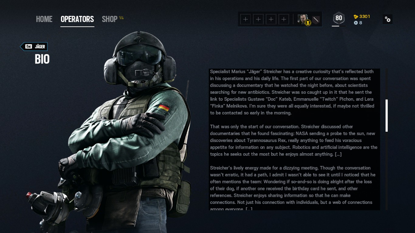 Jaeger Autistic R6 Rainbow Six Siege Inclusivity Review – Records of an Aspie